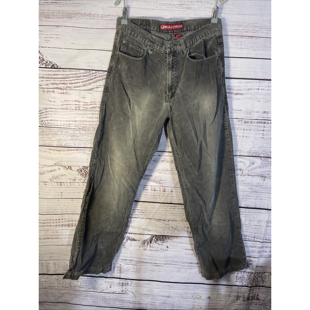 Bullhead Corduroy Loose Fit 31x30 Gray Jeans - Picture 8 of 11